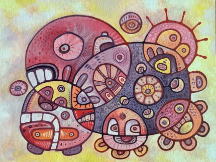 Hand Painted Ink Work - Kandi Head